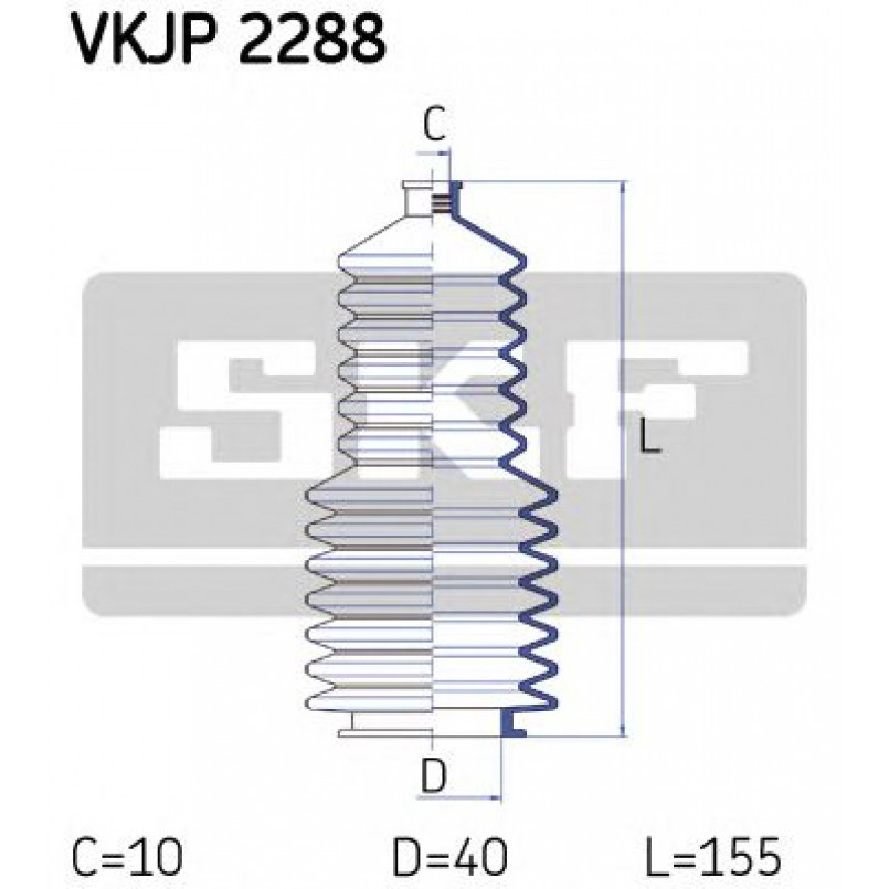 VKJP 2288 SKF - Пильовик привідного валу